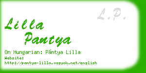 lilla pantya business card